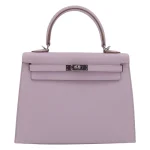 Best Replica Hermes - Kelly 25 Sellier Mauve Pale Epsom Palladium HW