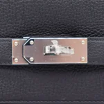 Best Replica Hermes - Kelly 42 Maxi Black Togo Palladium HW Detail1