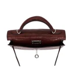 Best Replica Hermes - Mini Kelly II Havane Matte Alligator Palladium HW Interior