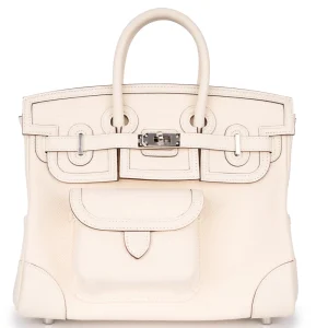 Hermès Birkin 25 Cargo Nata Swift Palladium HW - Best Replica