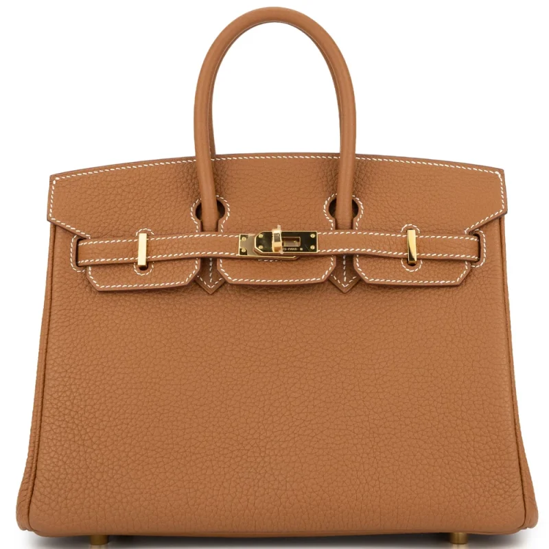 Hermès Birkin 25 Retourne Togo Gold HW – 1:1 Replica - Designer Inspired Luxury Bag