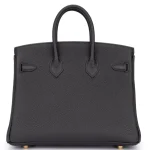 Hermès Birkin 25 Togo Noir Rough Gold HW - Best Replica Back