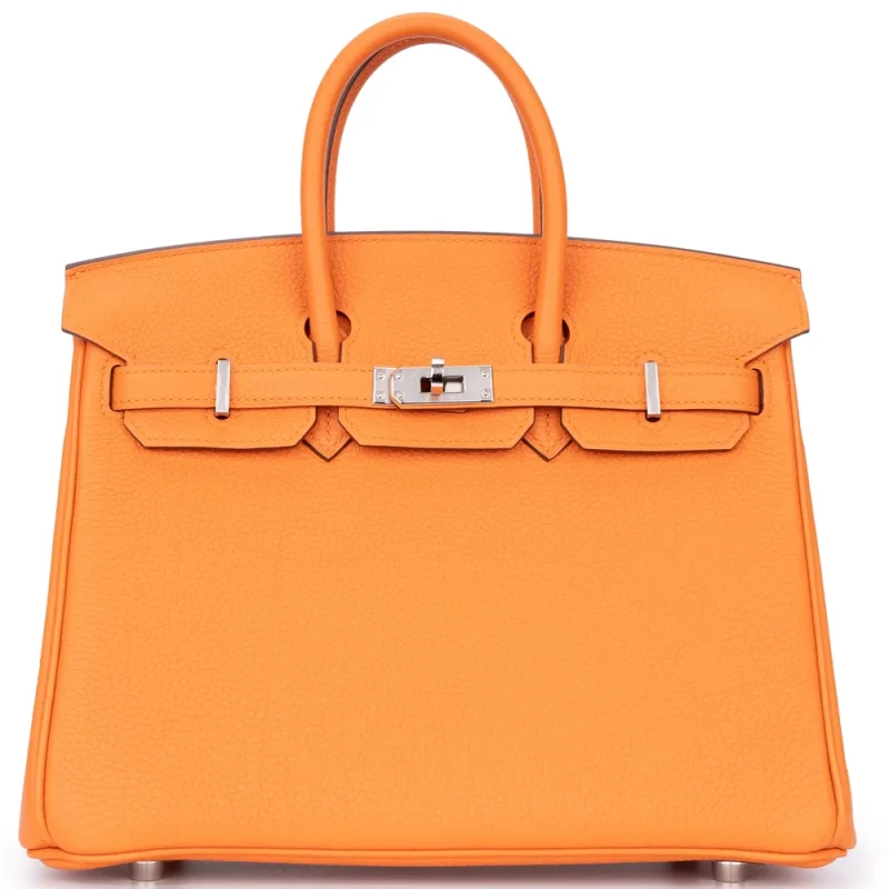 Hermès Birkin 25 Togo Orange Palladium HW - Premium Replica