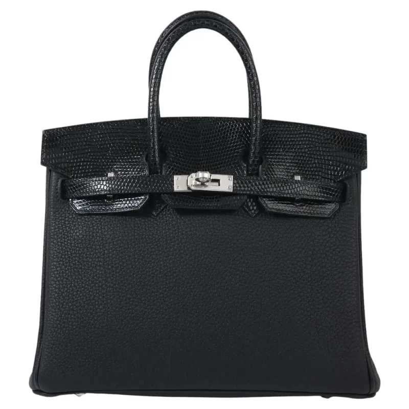 Hermès Birkin 25 Touch Black Lizard/Togo Replica Bag