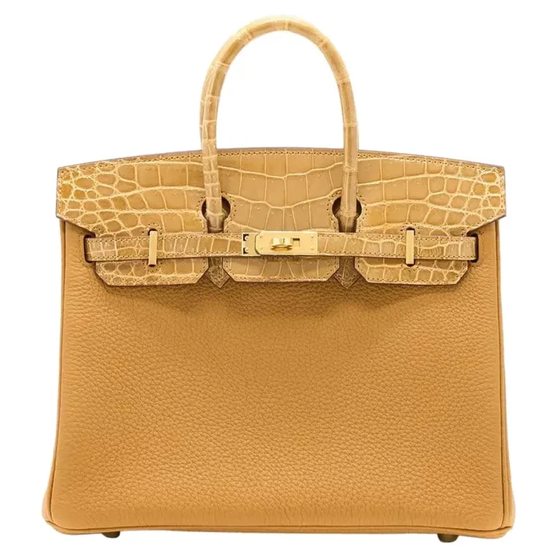 Hermès Birkin 25 Touch Replica | Elegant Caramel Togo Bag