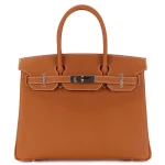 Hermès Birkin 30 Epsom Gold Palladium HW - Mirror Quality Replicas Front Hermès Birkin 30 Epsom Gold Palladium HW - Mirror Quality