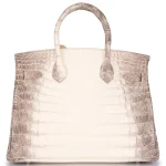 Hermès Birkin 30 Himalayan Blanc Crocodile Niloticus White Gold And Diamond - High-End Inspired Back