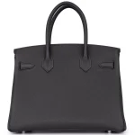 Hermès Birkin 30 Retourne Togo Black Palladium HW - Mirror Quality Replicas Back