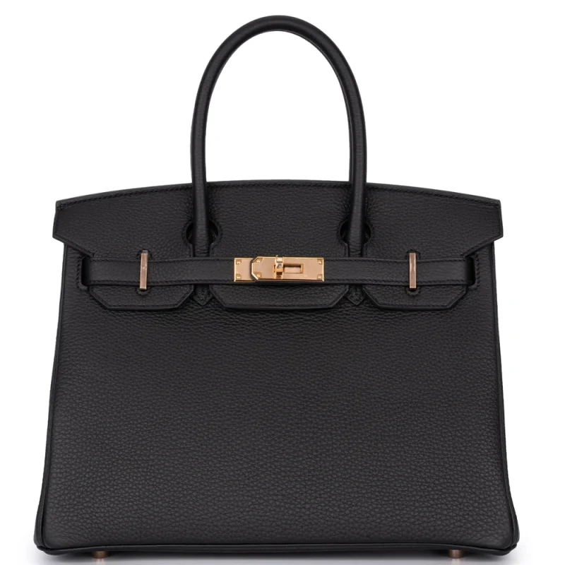 Hermès Birkin 30 Togo Noir Rough Gold HW - Best Replica