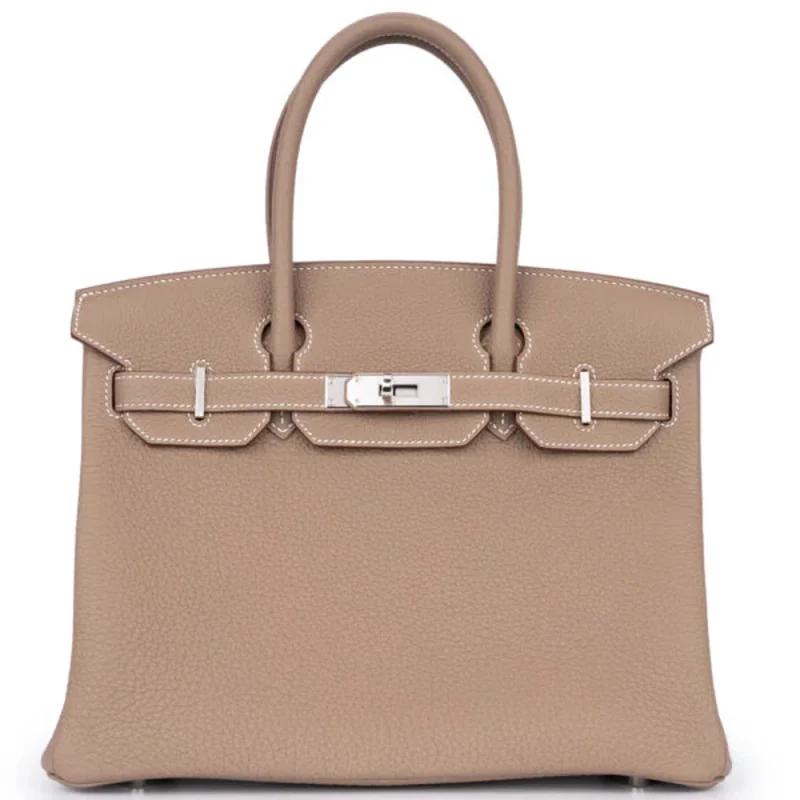 Hermès Birkin 30 Veau Togo Etoupe Palladium HW Replica