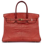 Hermès Birkin 35 Matte Alligator Rouge Gold HW | Replica Bags