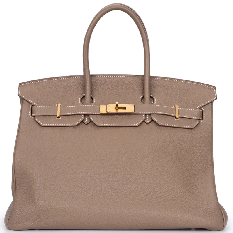 Hermès Birkin 35 Togo Etoupe Gold HW - Premium Replica