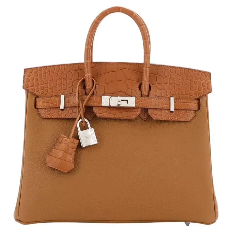 Hermès Birkin Touch Gold Togo/Alligator Bag | Replica Hermès