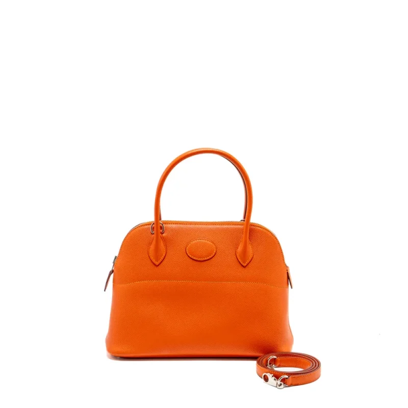 Hermès Bolide 27 Orange Epsom Silver HW - High-End Inspired