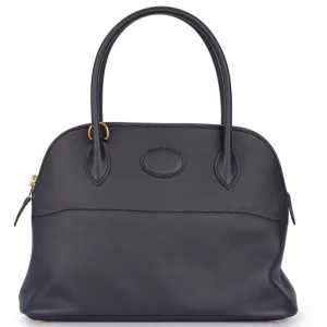 Hermès Bolide Swift Bleu Indigo Gold HW – Mirror Quality