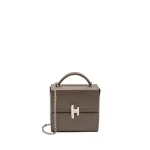 Hermès Cinhetic Box Gris Etain Epsom Silver HW Replica Bag