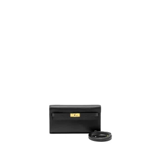 Hermès Classic Kelly To Go Black Epsom Gold HW - High