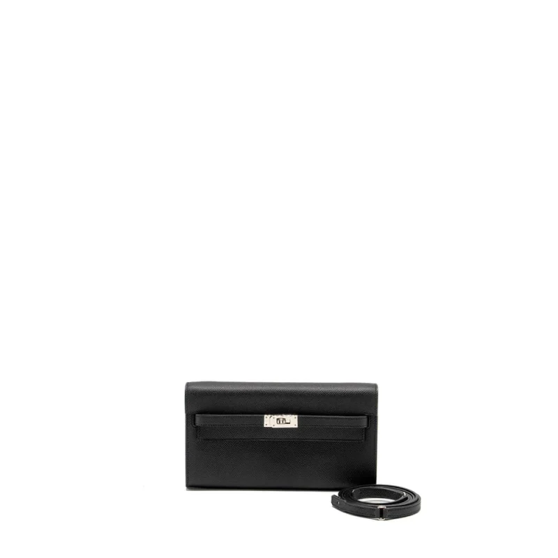 Hermès Classic Kelly To Go Black Epsom Silver HW |