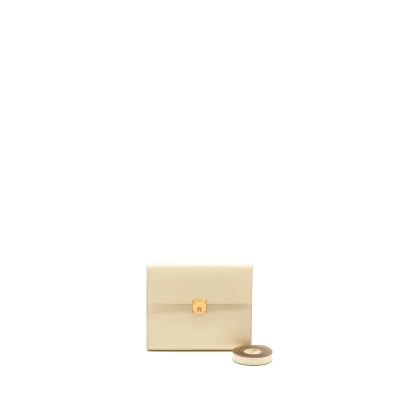 Hermès Clic 16 Wallet Nata Rose Epsom Gold HW – Replica