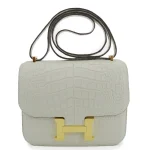 Hermès Constance 18 Croc Gris Neve Gold HW – Best Replica