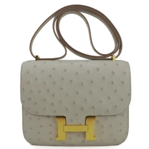 Hermès Constance 18 Ostrich Gris Perle Gold HW – High-End Inspired