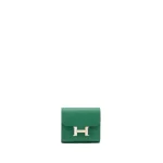 Hermès Constance Compact Wallet Green Epsom Silver HW Replica