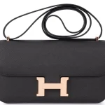 Hermès Constance Elan Veau Epsom Noir Gold HW - Premium Replica Front Hermès Constance Elan Veau Epsom Noir Gold HW Replica