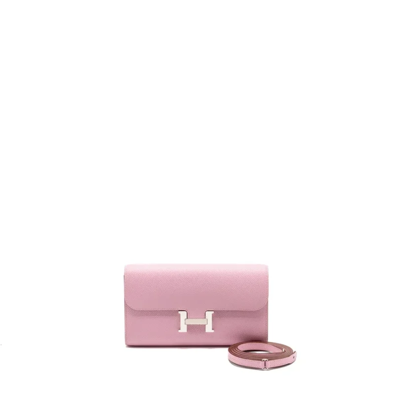 Hermès Constance To Go Mauve Sylvestre Epsom Silver HW