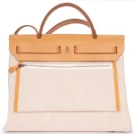 Hermès Herbag 31 Toile Relief Brides De Gala Palladium HW - Mirror Quality Replicas Back