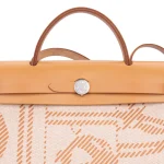 Hermès Herbag 31 Toile Relief Brides De Gala Palladium HW - Mirror Quality Replicas Detail1
