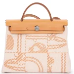 Hermès Herbag 31 Toile Relief Brides De Gala Palladium HW - Mirror Quality Replicas Front Hermès Herbag 31 Replica | Mirror Quality | ReplicaHermesBags.co