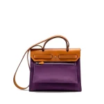 Hermès Herbag 31 Zip Cassis Purple CanvasHunter Silver HW - High-End Inspired Back
