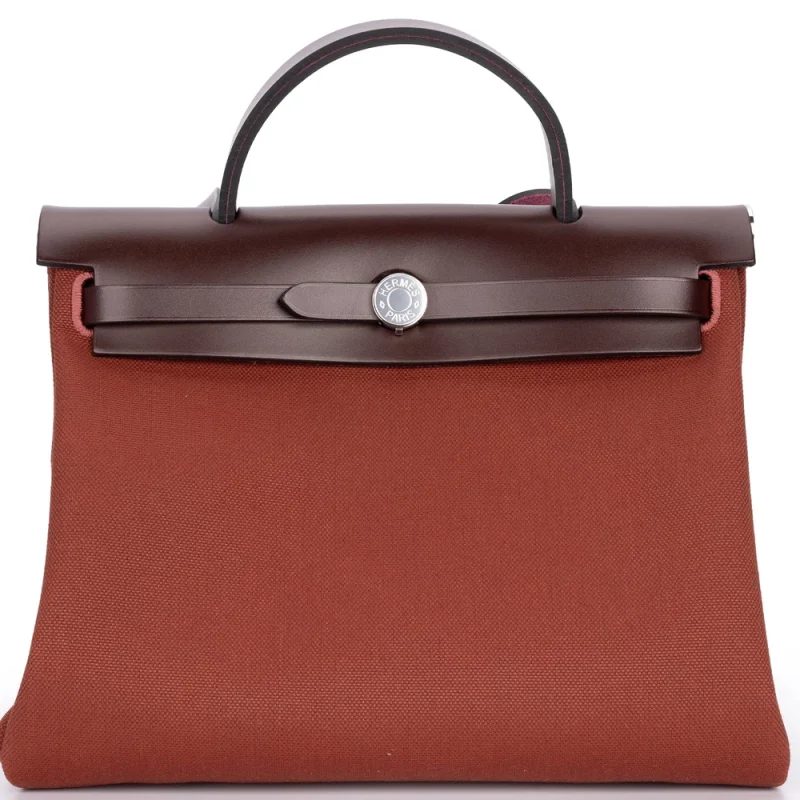 Hermès Herbag Zip 31 Tasche Retourne H Rouge Palladium HW