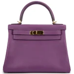 Hermès Kelly 28 Evercolor Anemone Gold HW - High-End Inspired