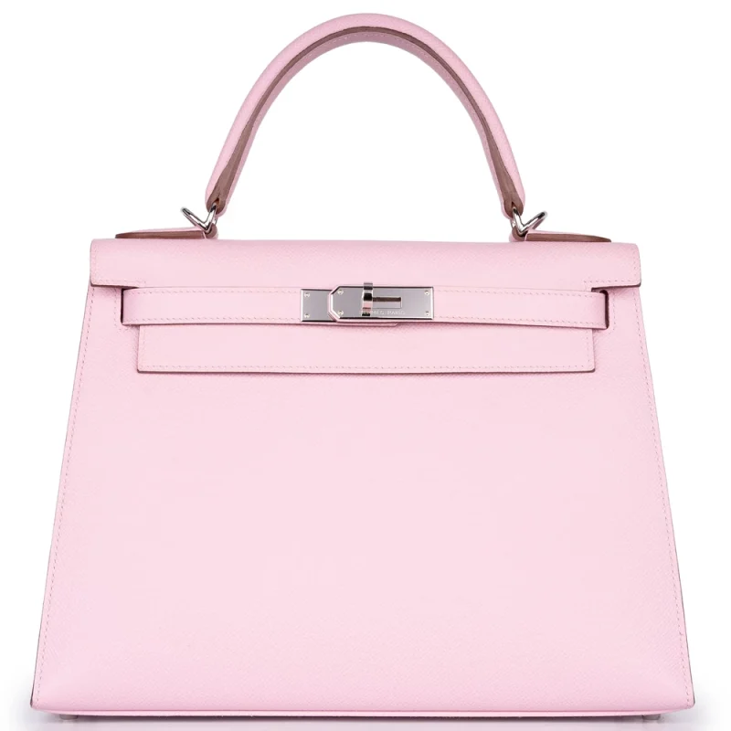 Hermès Kelly 28 Mauve Sylvestre Palladium HW - Mirror Quality Replicas