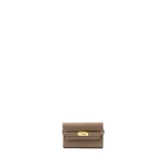 Hermès Kelly Compact Wallet Etoupe Epsom Gold – Replica