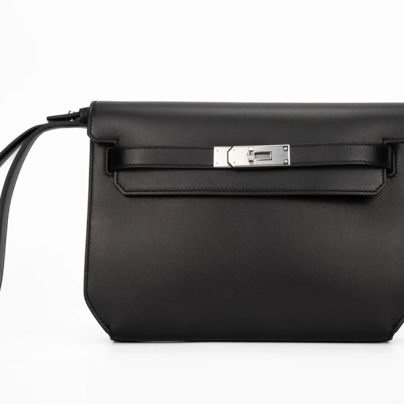 Hermès Kelly Depeches 25 Evercolor Black Replica | Premium Quality
