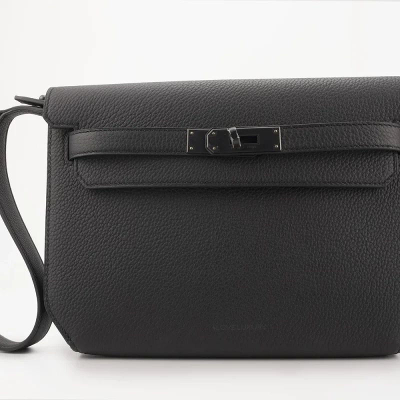 Hermes Kelly Depeches 25 So Black 11 Replica Front