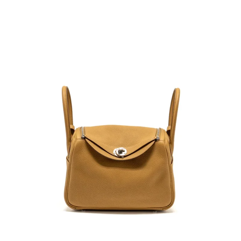 Hermès Lindy 26 Biscuit Clemence Silver HW – Best Replica