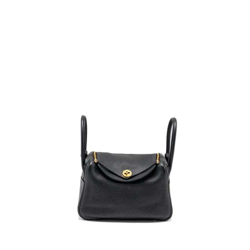 Hermès Lindy 26 Black Clemence Gold HW – Mirror Replica Bags