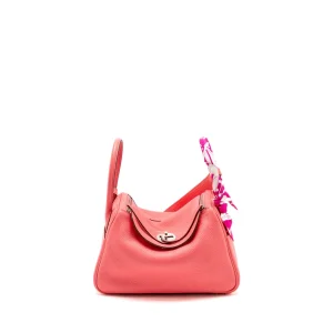 Hermès Lindy 26 Rose Azalee Clemence Silver HW - Best
