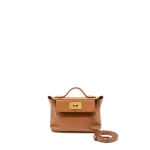 Hermès Mini 24/24 2424-21 Gold Evercolor Replica | Shop Now