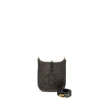 Hermès Mini Evelyne Ebene FeutreSwiftSangle Wool Gold HW - Artisan-Grade Dupes Front Hermès Mini Evelyne Ebene Dupes | Artisan-Grade Quality