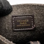 Hermès Mini Evelyne Ebene FeutreSwiftSangle Wool Gold HW - Artisan-Grade Dupes Logo