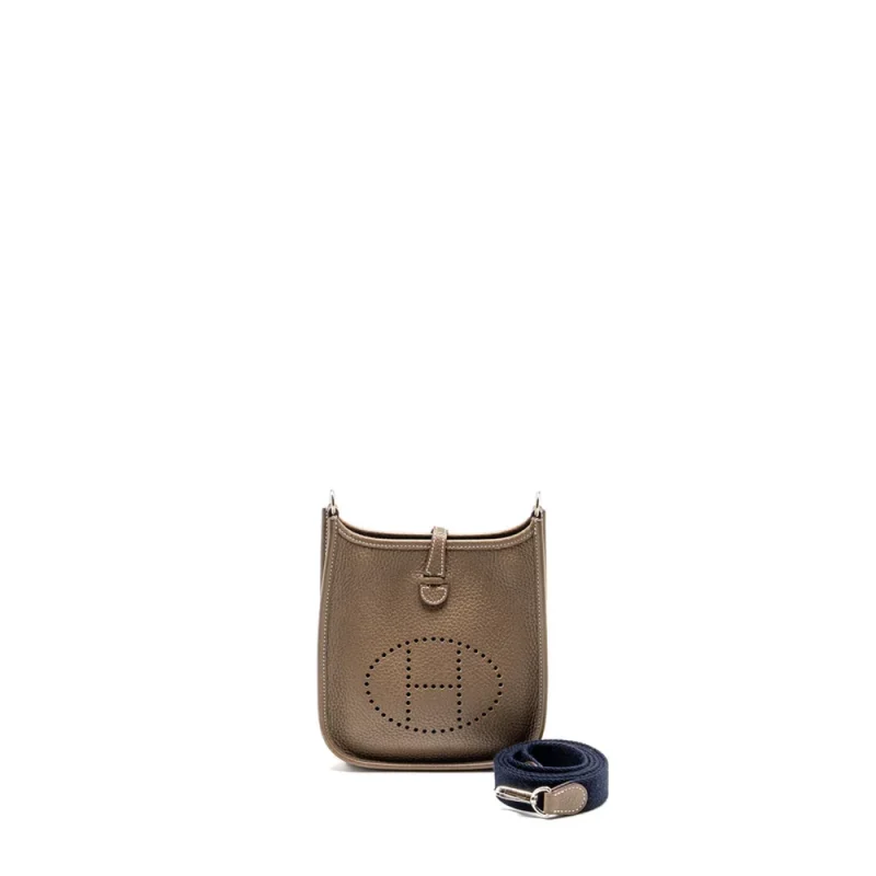 Hermès Mini Evelyne Etoupe/Blue Nuit - Best Replica Bag
