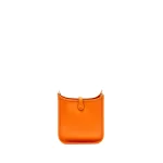 Hermès Mini Evelyne Orange Clemence Silver HW - Artisan-Grade Dupes Back