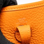 Hermès Mini Evelyne Orange Clemence Silver HW - Artisan-Grade Dupes Logo