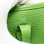 Hermès Mini Evelyne Vert Yucca Clemence Silver HW - Mirror Quality Replicas Logo