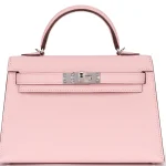Hermès Mini Kelly Chèvre Pink Sakura/Rose Mexico Palladium HW - Mirror Quality Replicas