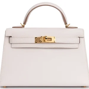 Hermès Mini Kelly Epsom Gris Pale Gold HW - 1:1 Replica